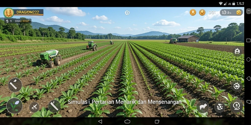 Tampilan menarik gameplay pertanian di DRAGON222 dengan berbagai aktivitas bertani.