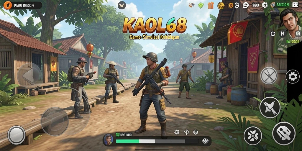 Tampilan gameplay menarik dalam <strong>KAOL68</strong> yang menunjukkan simulasi kehidupan.