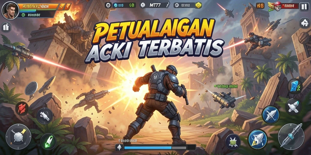 Tampilan gameplay aksi dari MT777 yang penuh tantangan.