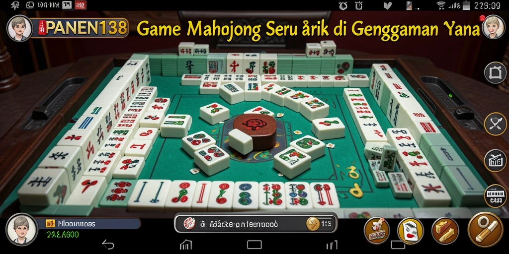 Tangkapan layar gameplay seru PANEN138 dengan tampilan Mahjong yang menarik.