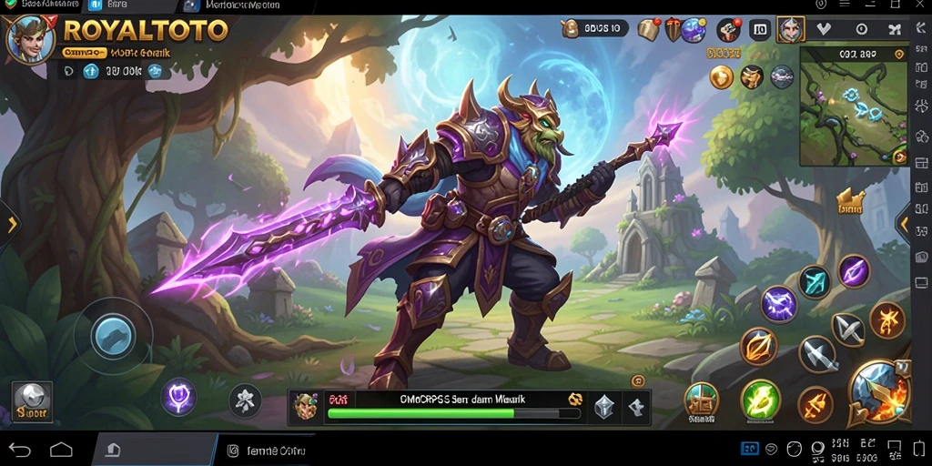 Tampilan gameplay seru dalam dunia ROYALTOTO yang luas.