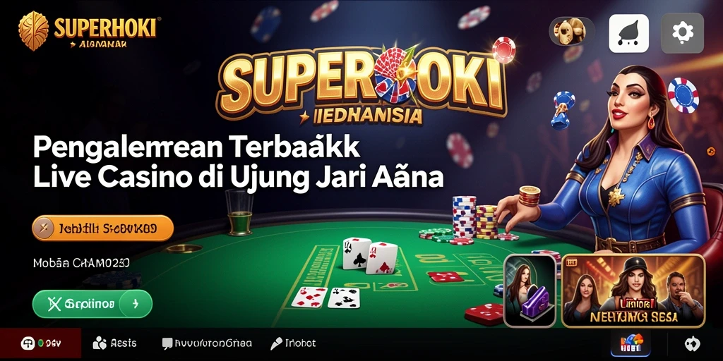 Tampilan menarik dari gameplay Live Casino SUPERHOKI.